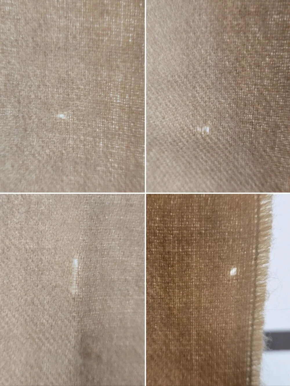 Christian Dior Beige 100% Merino Wool Frayed Scarf